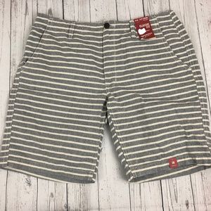 NEW Arizona Blue Striped Shorts Mens Sz 36